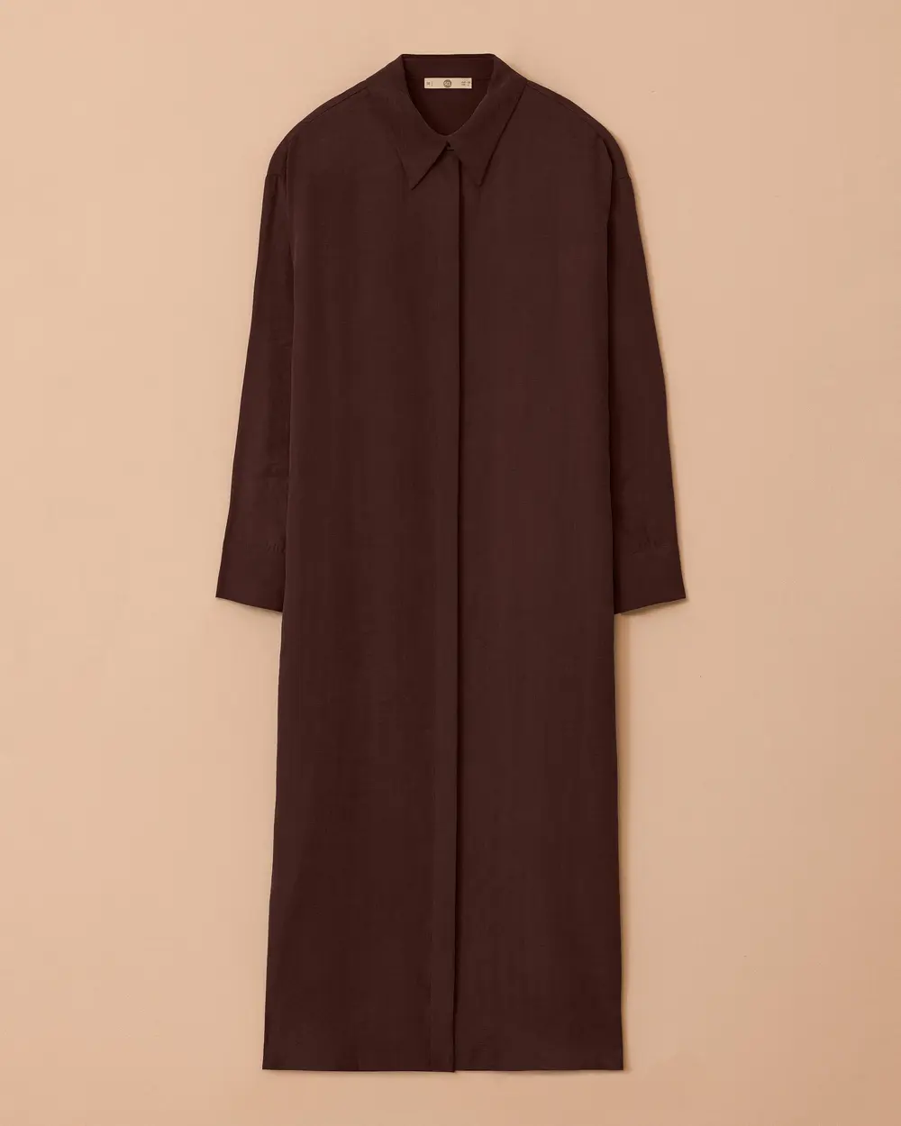 Midi Length Shirt Collar Tunic