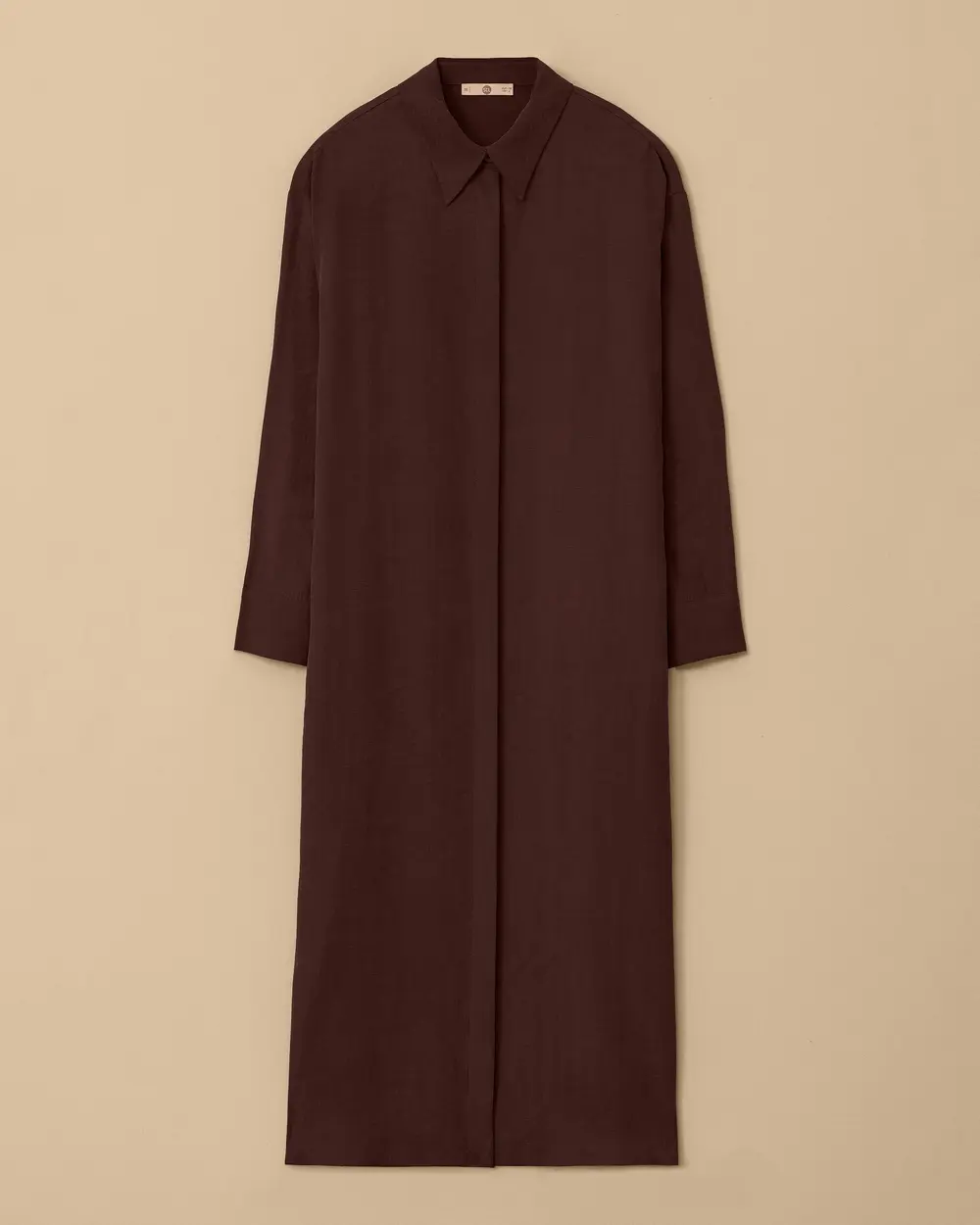 Midi Length Shirt Collar Tunic