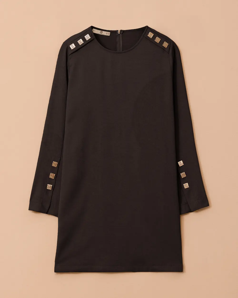 Round Neck Button Detailed Tunic