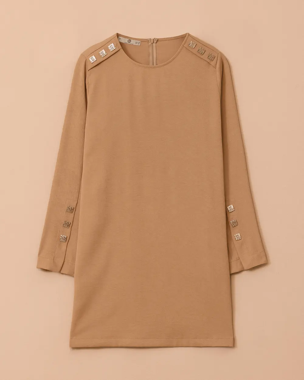 Round Neck Button Detailed Tunic