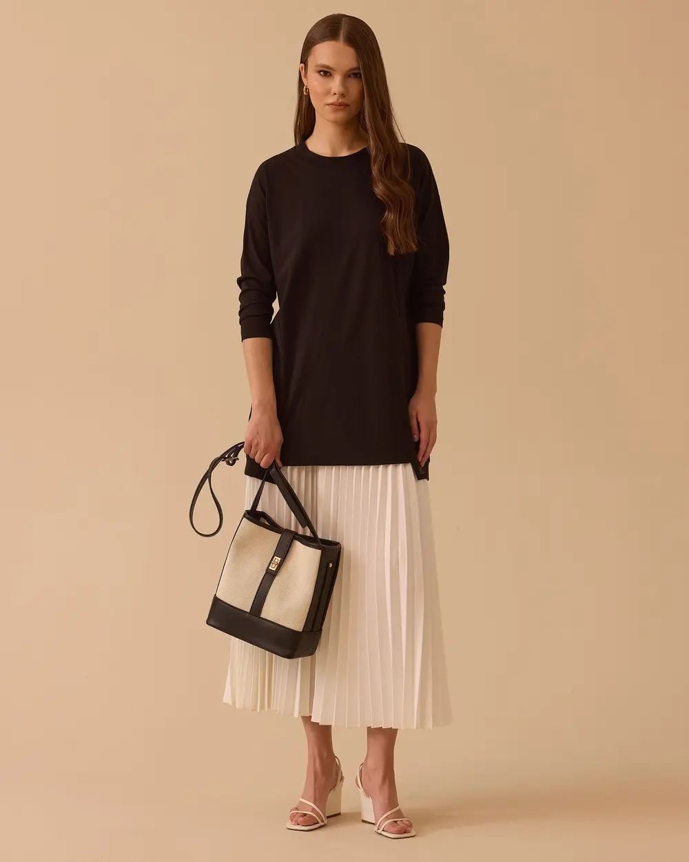 Yuvarlak Yaka Oversize Tunik
