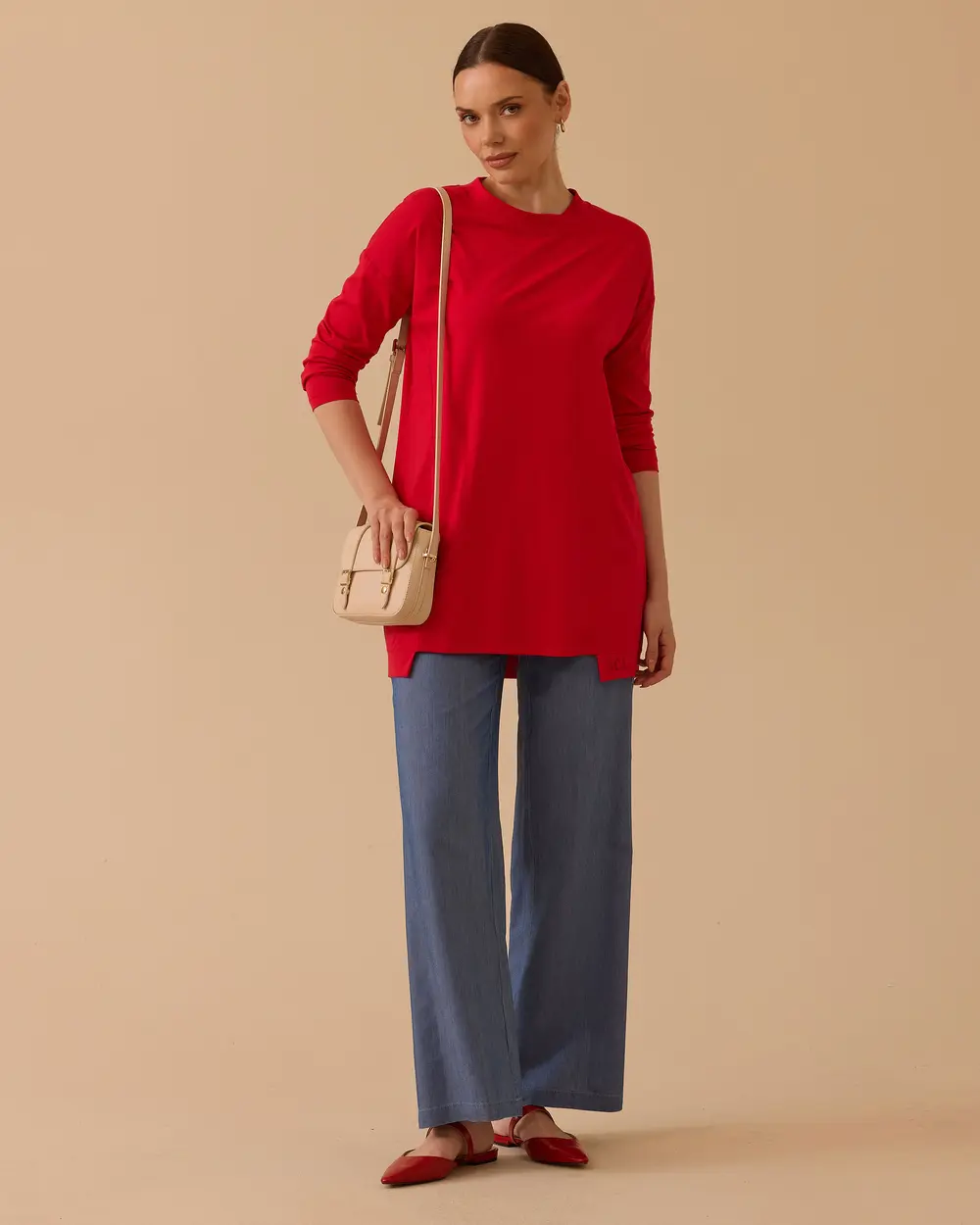 Yuvarlak Yaka Oversize Tunik