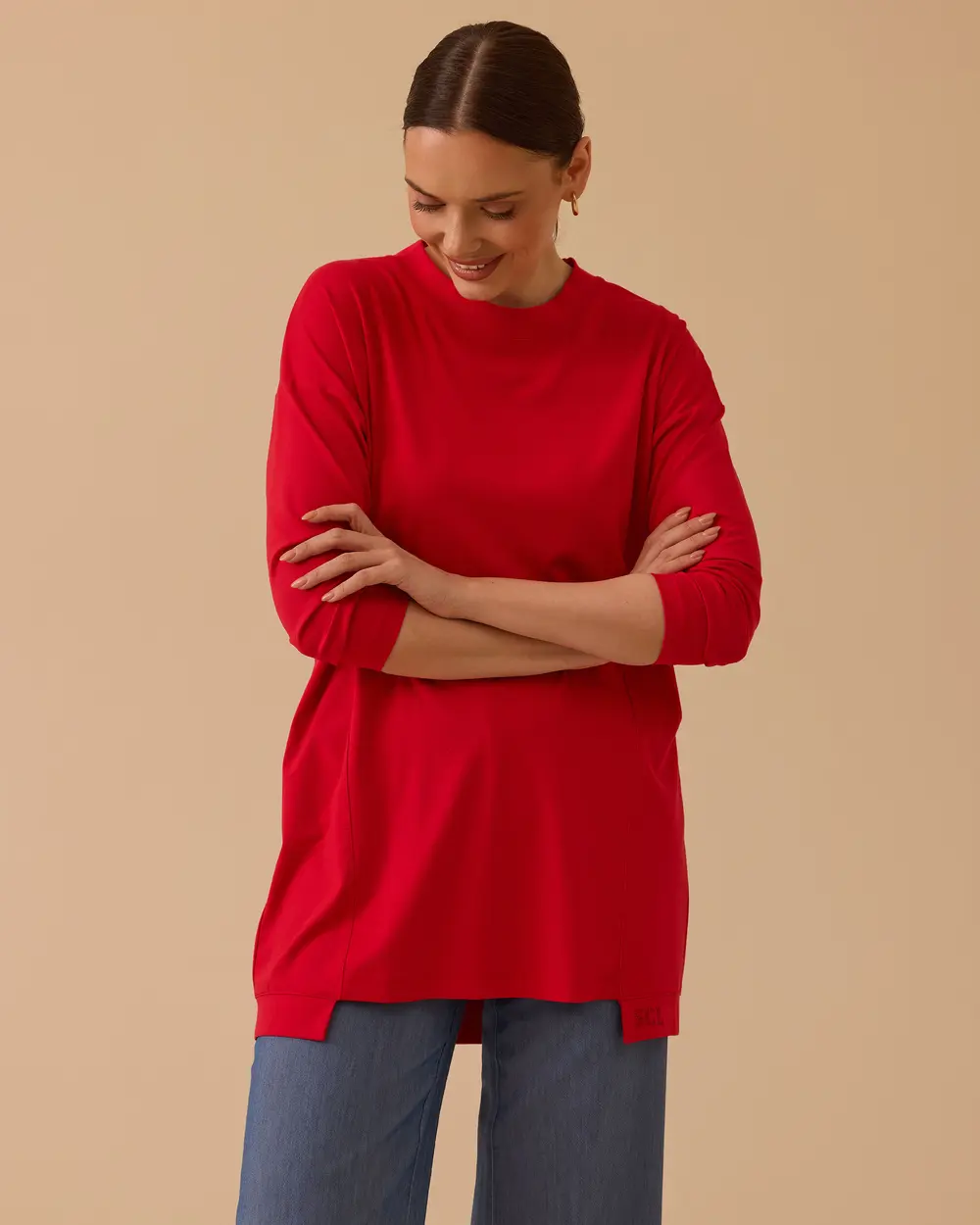 Yuvarlak Yaka Oversize Tunik