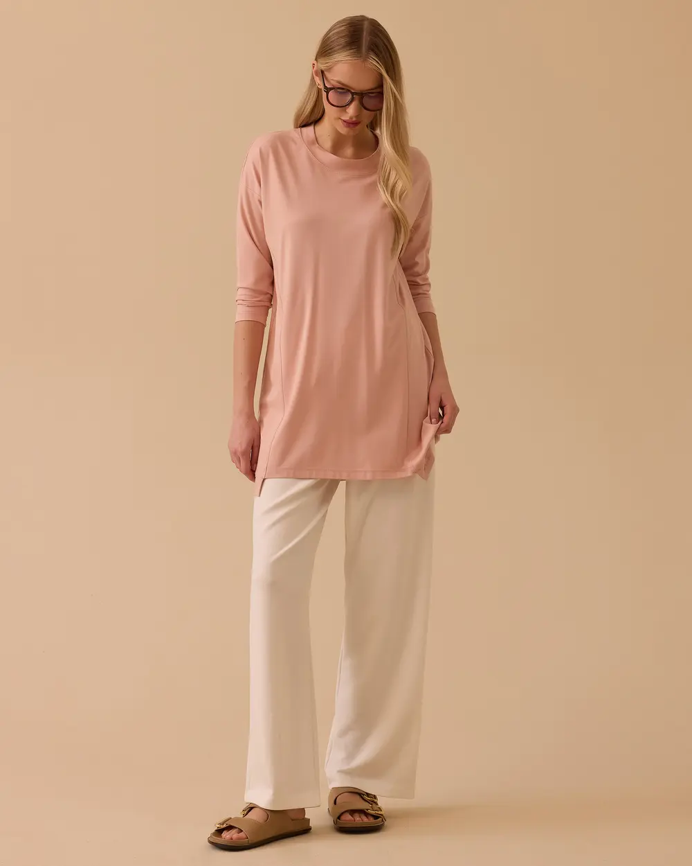 Yuvarlak Yaka Oversize Tunik