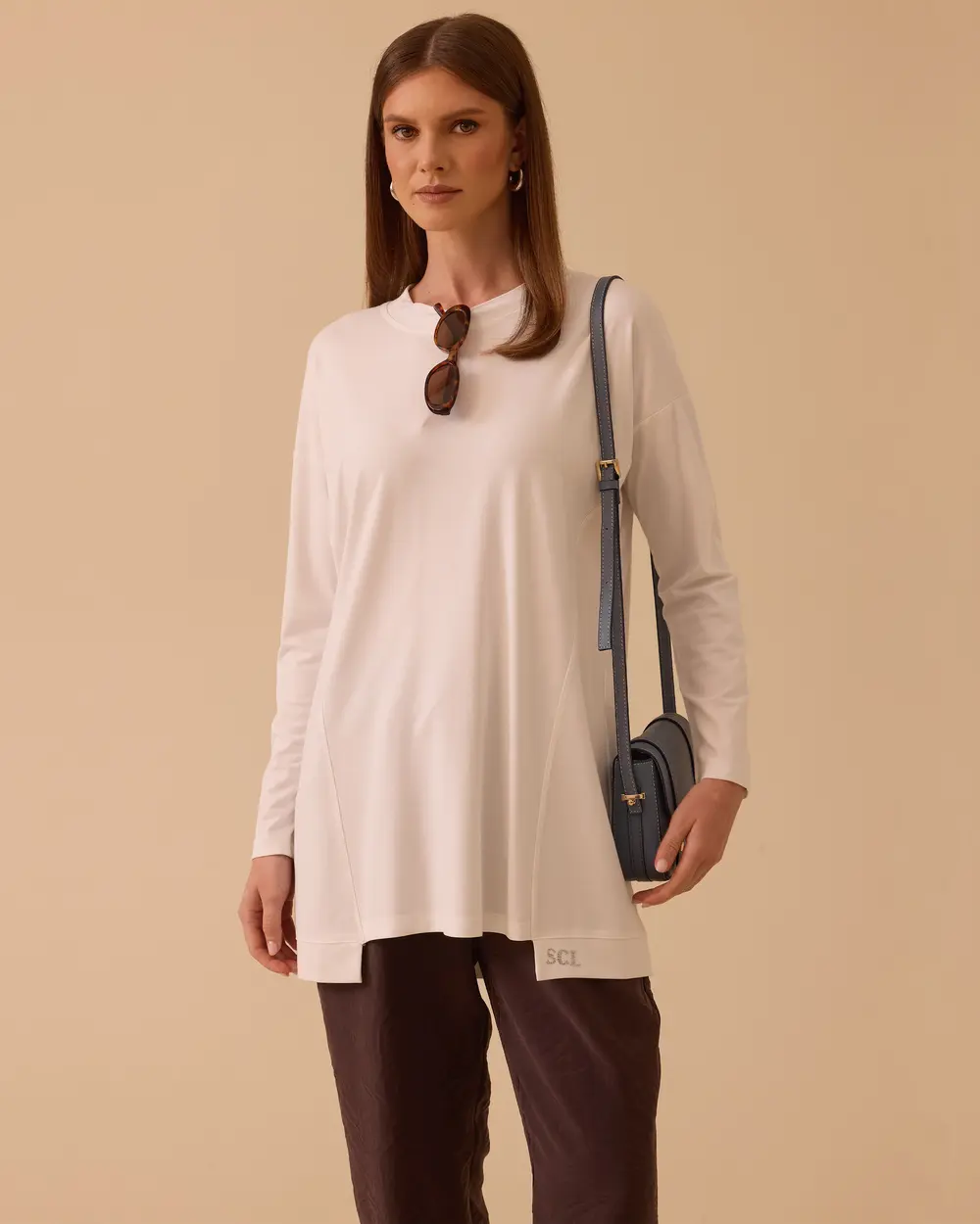 Yuvarlak Yaka Oversize Tunik