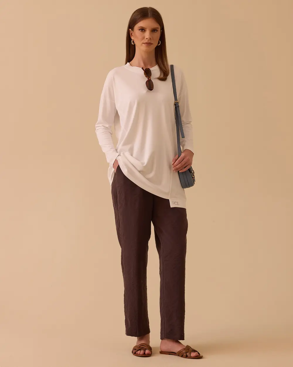 Yuvarlak Yaka Oversize Tunik