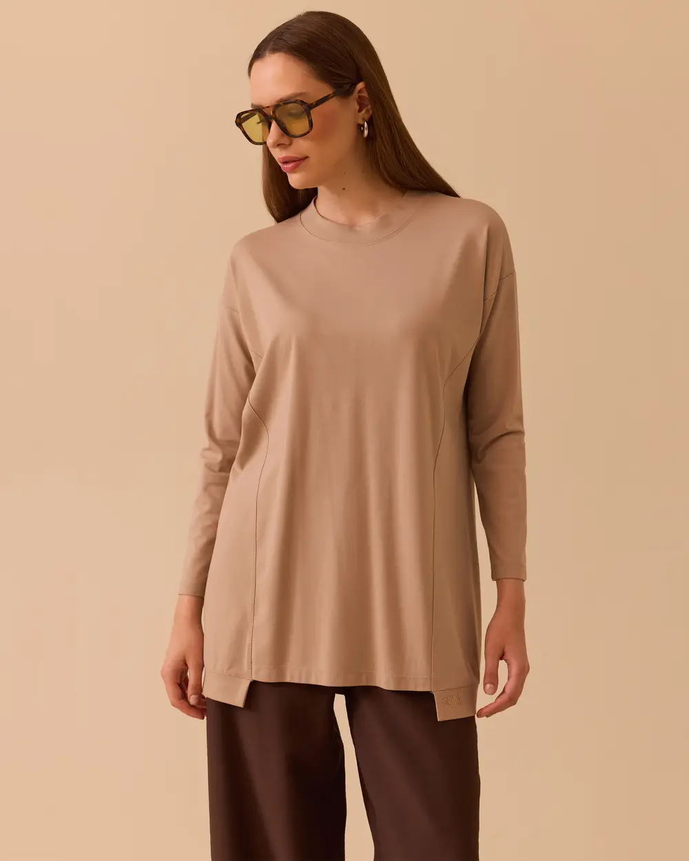 Yuvarlak Yaka Oversize Tunik