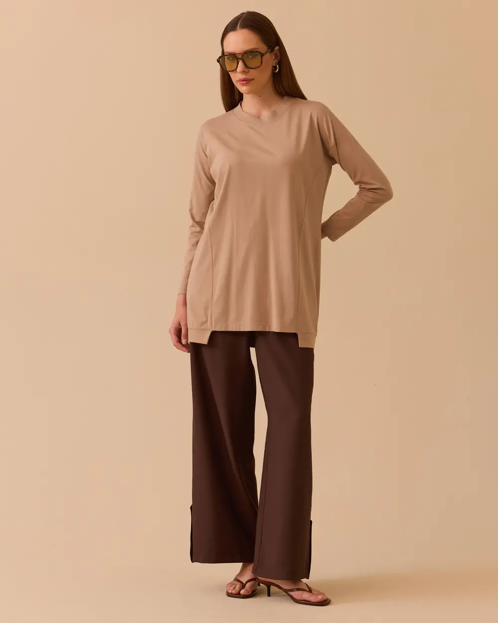 Yuvarlak Yaka Oversize Tunik