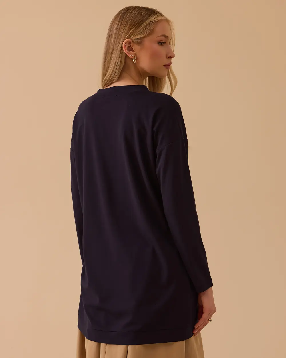 Yuvarlak Yaka Oversize Tunik