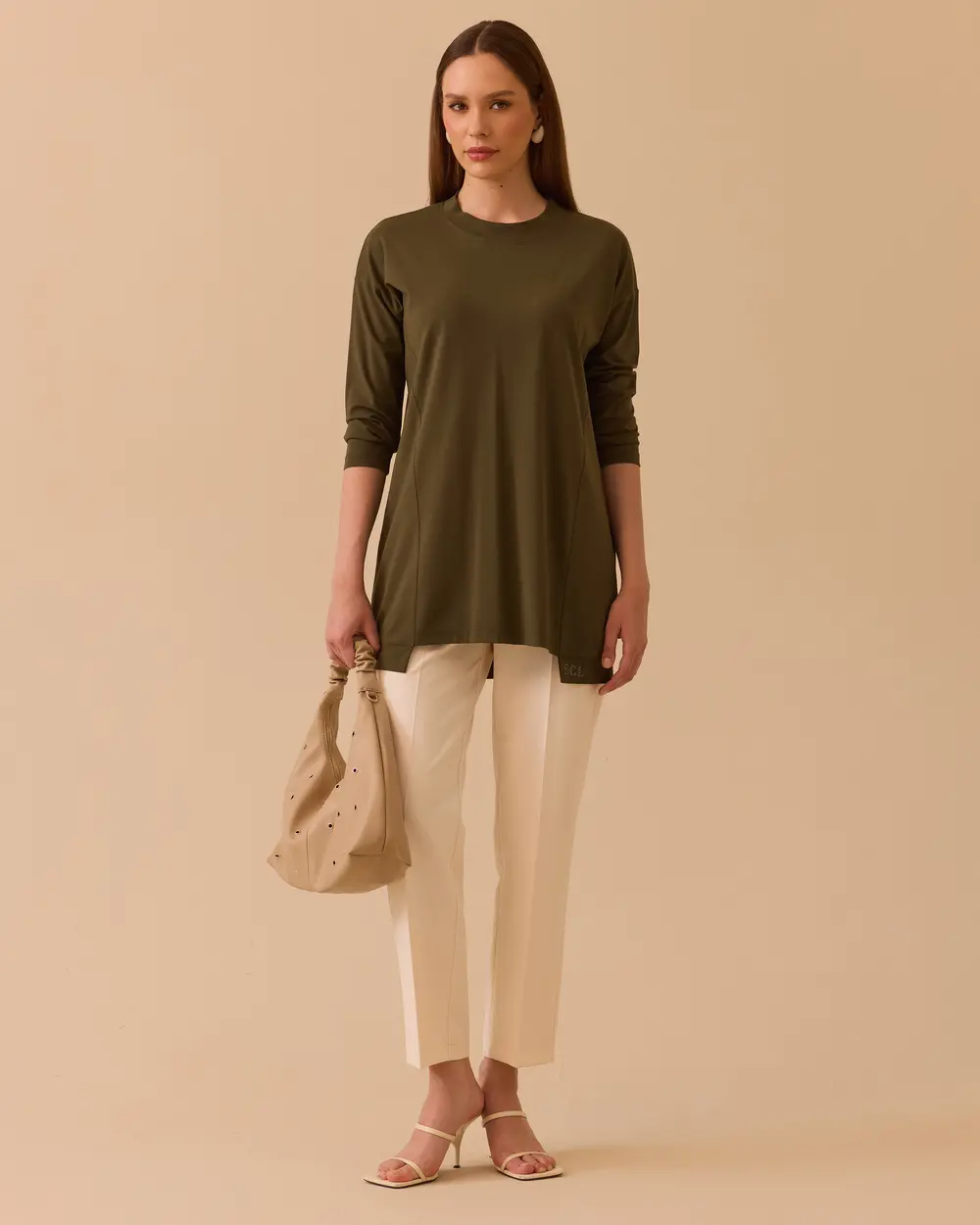 Yuvarlak Yaka Oversize Tunik