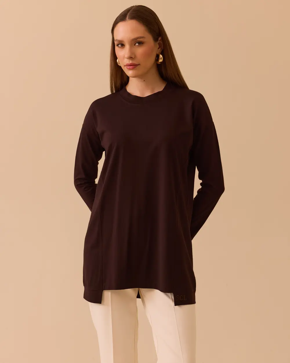 Yuvarlak Yaka Oversize Tunik