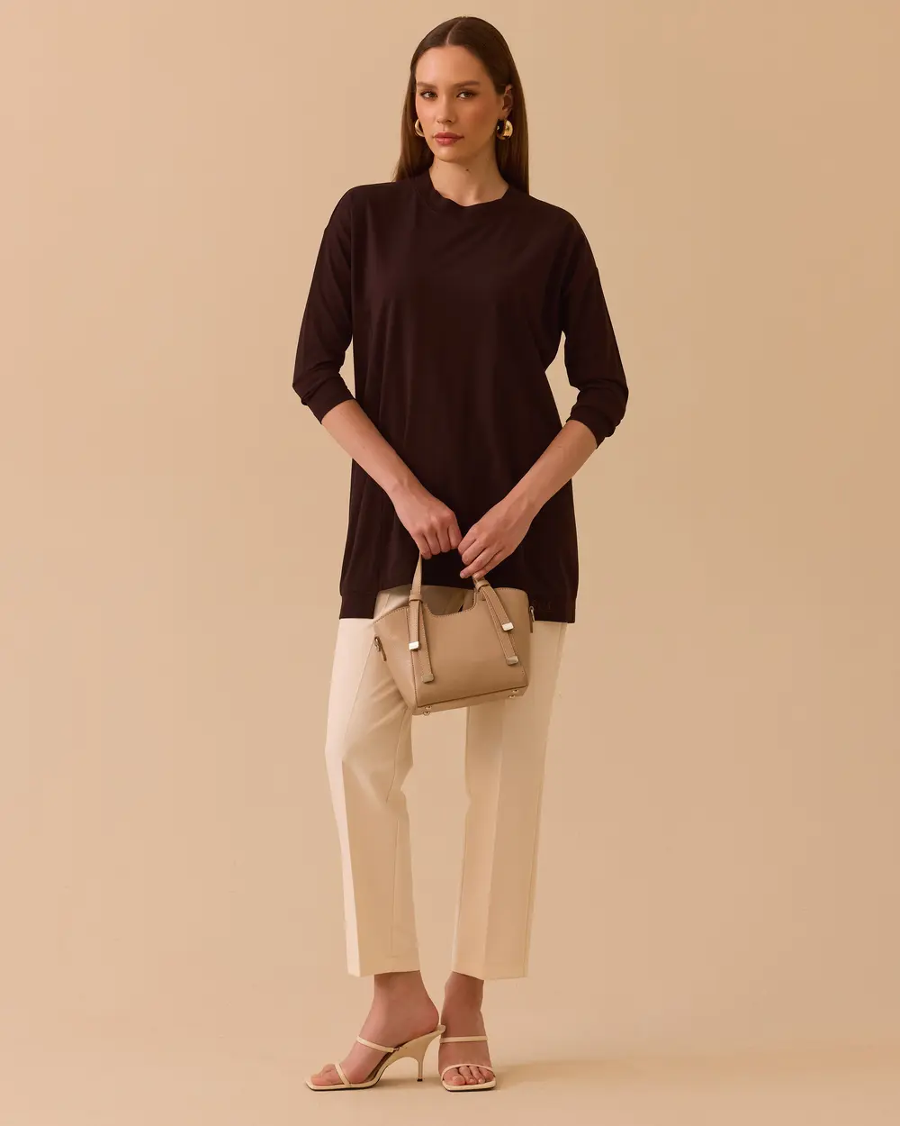 Yuvarlak Yaka Oversize Tunik