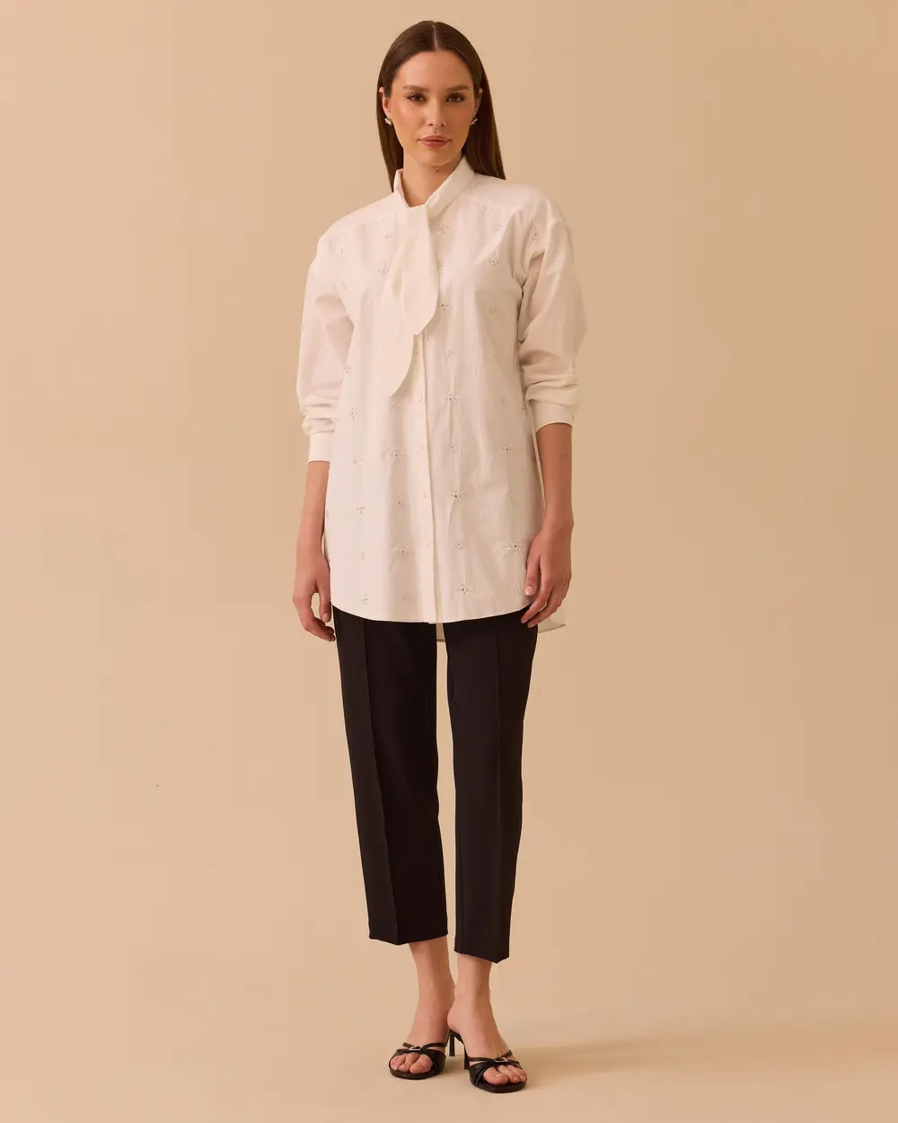 Tunic with a Scarf Collar