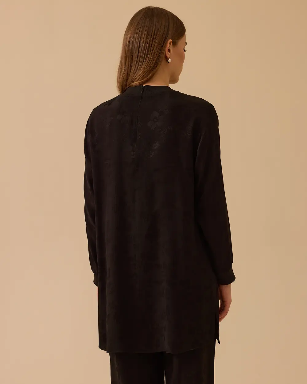 Zero Neck Patterned Tunic
