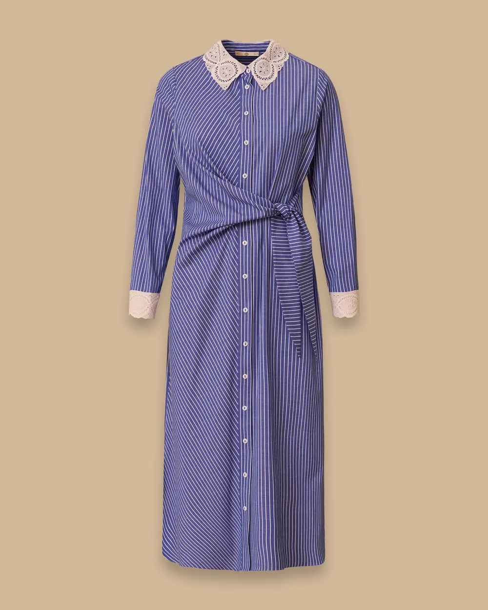 Striped Tunic with Tie Detail