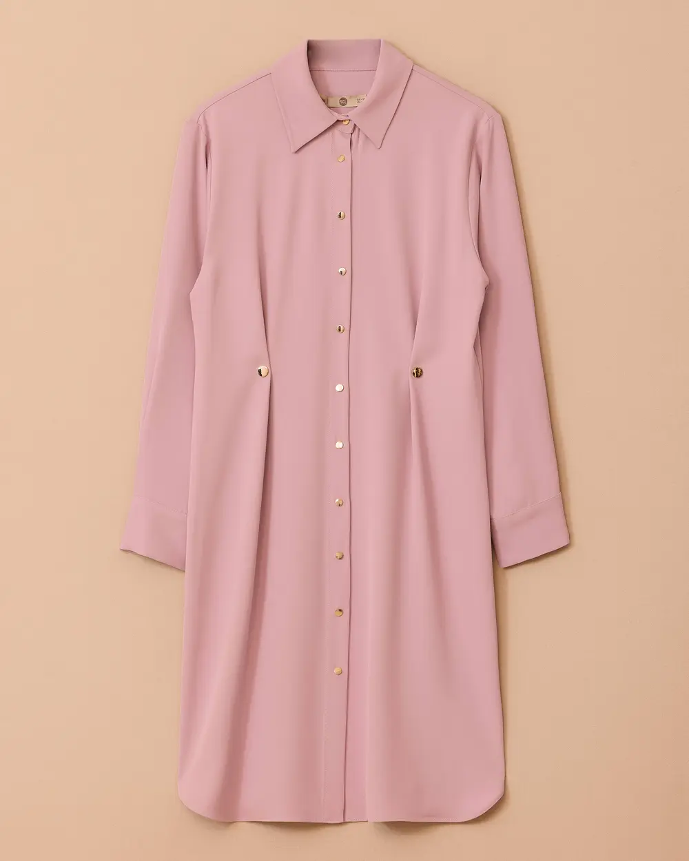 Düğme Detaylı Diz Boy Krep Tunik