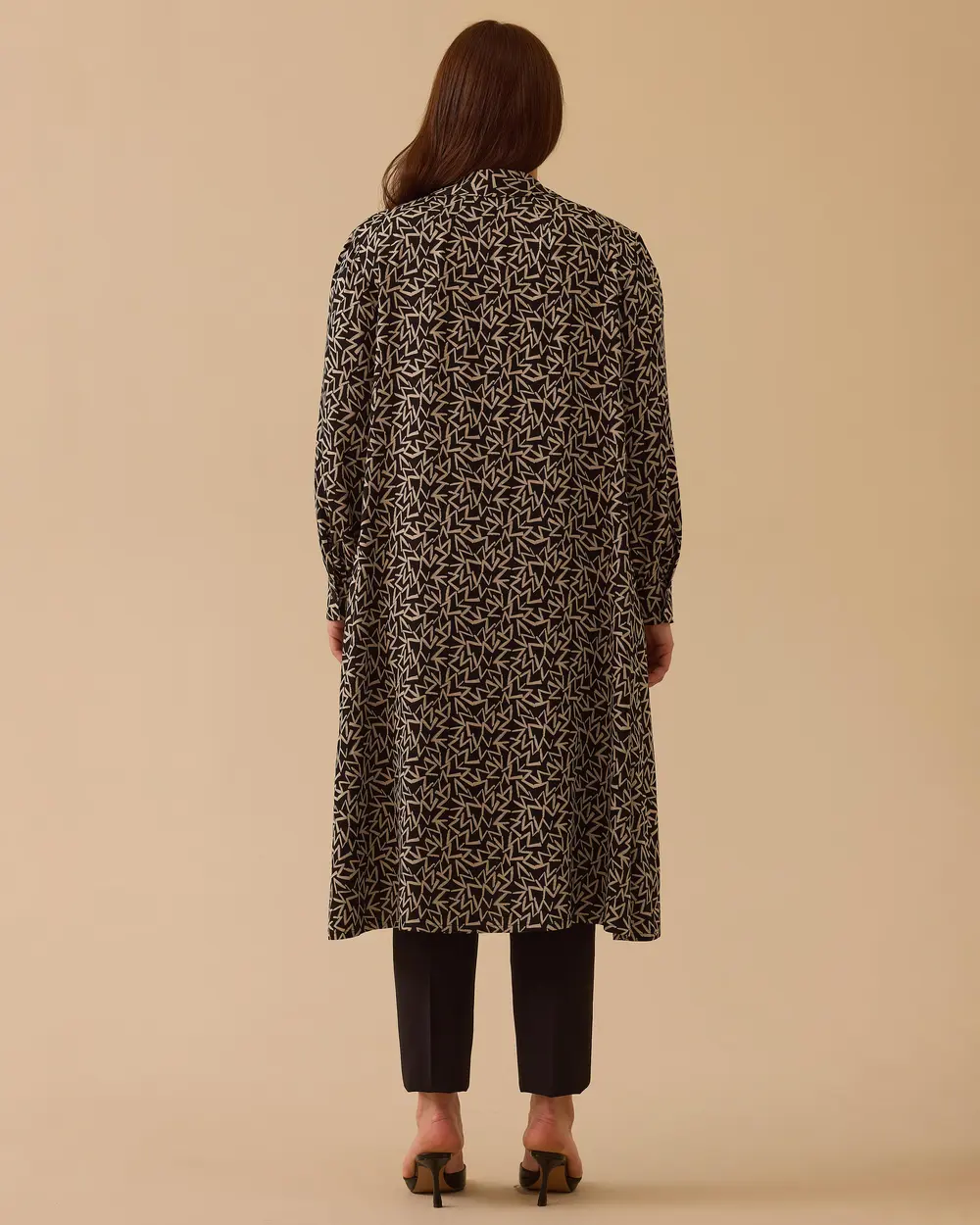 Büyük Beden Desenli Cepli Tunik