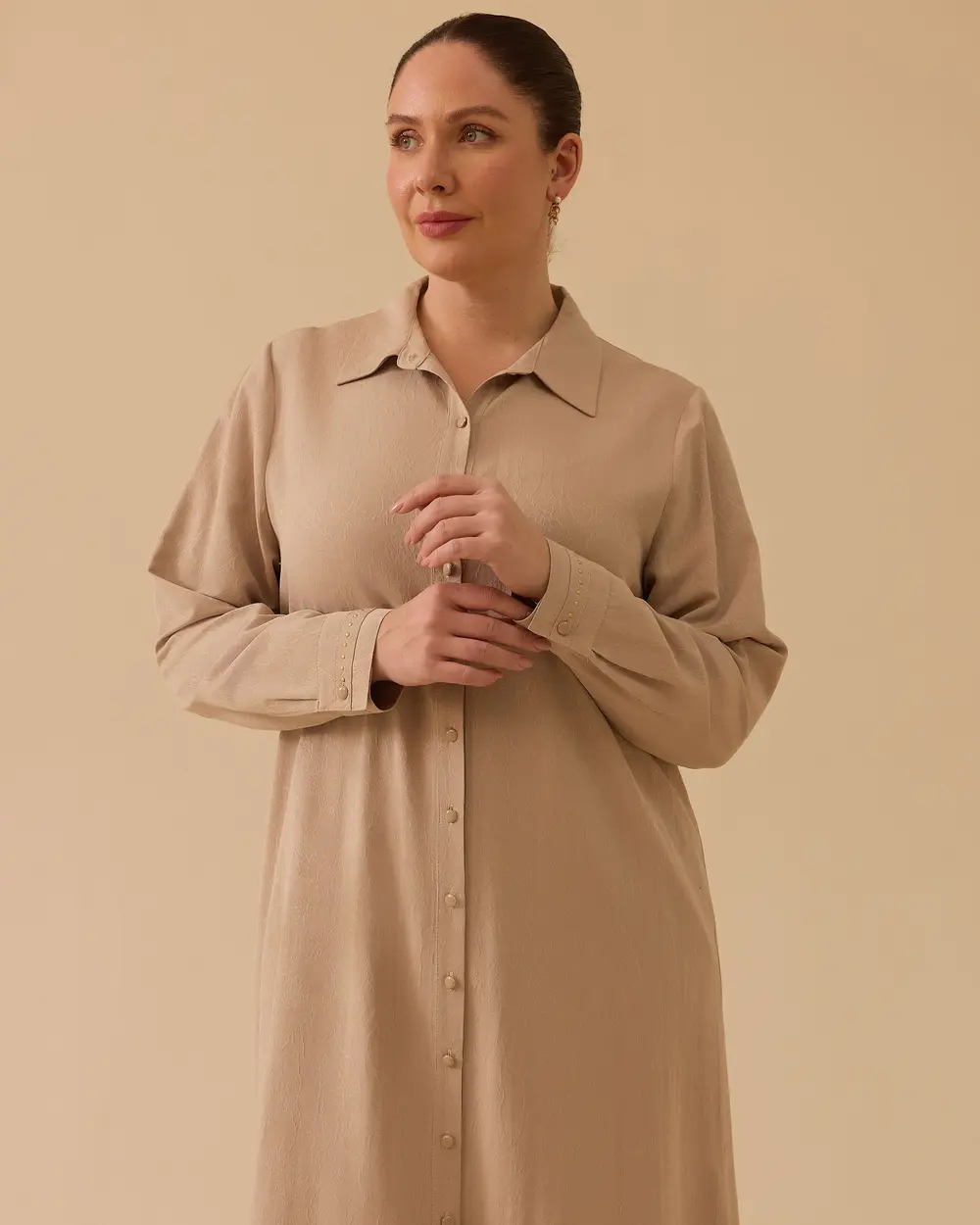 Büyük Beden Çiçek Desenli Uzun Tunik