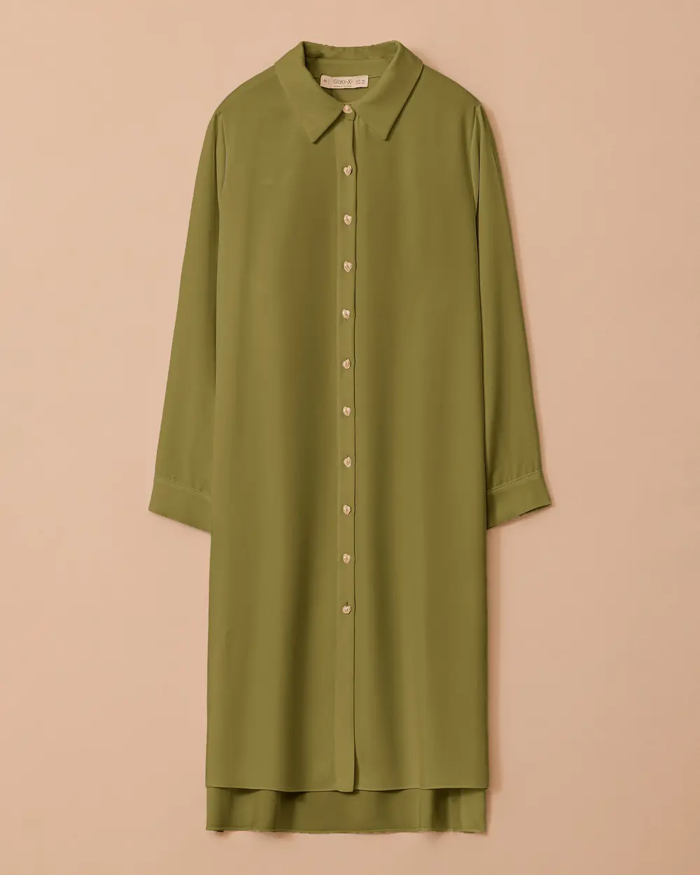 Büyük Beden Düğmeli Basic Tunik