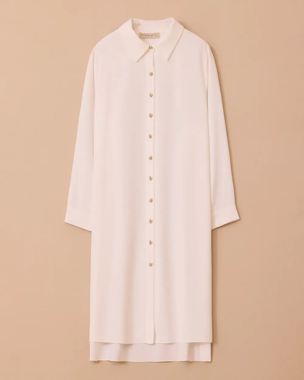 Büyük Beden Düğmeli Basic Tunik