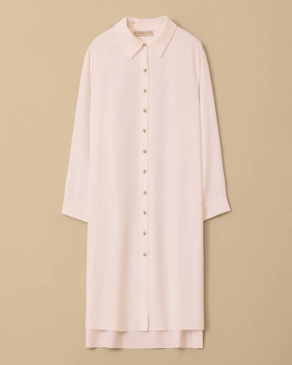 Plus Size Buttoned Basic Tunic