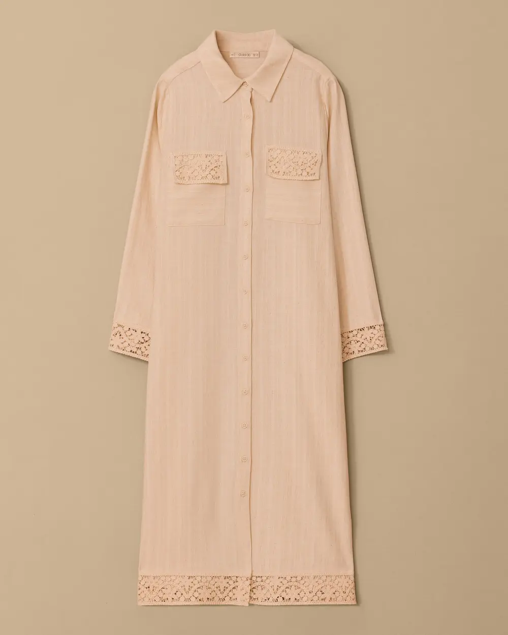 Plus Size Lace Detailed Long Tunic