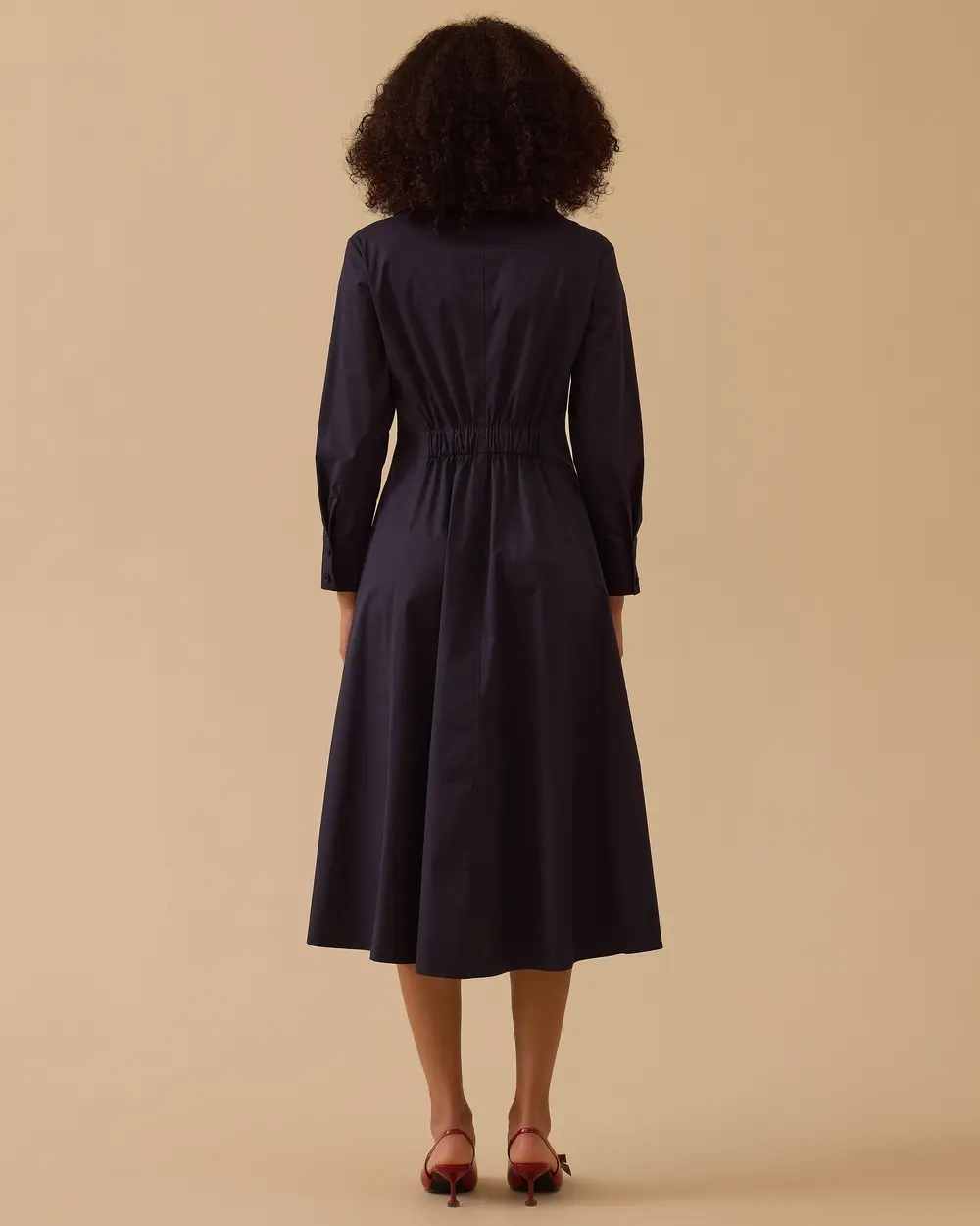 Pile Detaylı Cepli Elbise