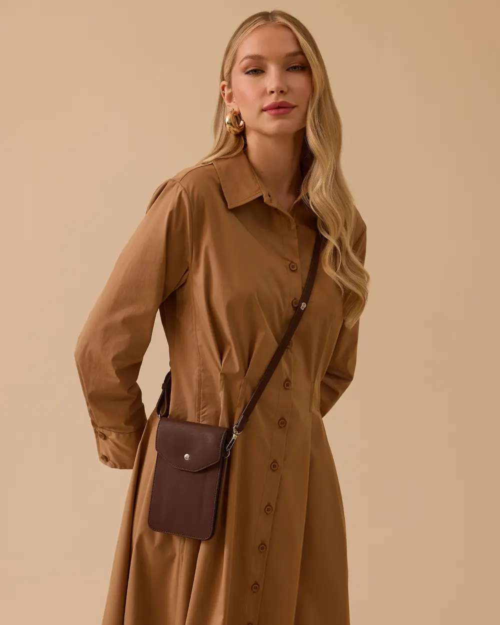 Pile Detaylı Cepli Elbise