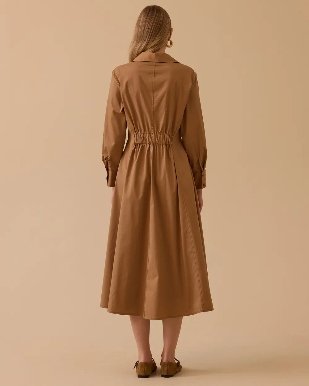 Pile Detaylı Cepli Elbise