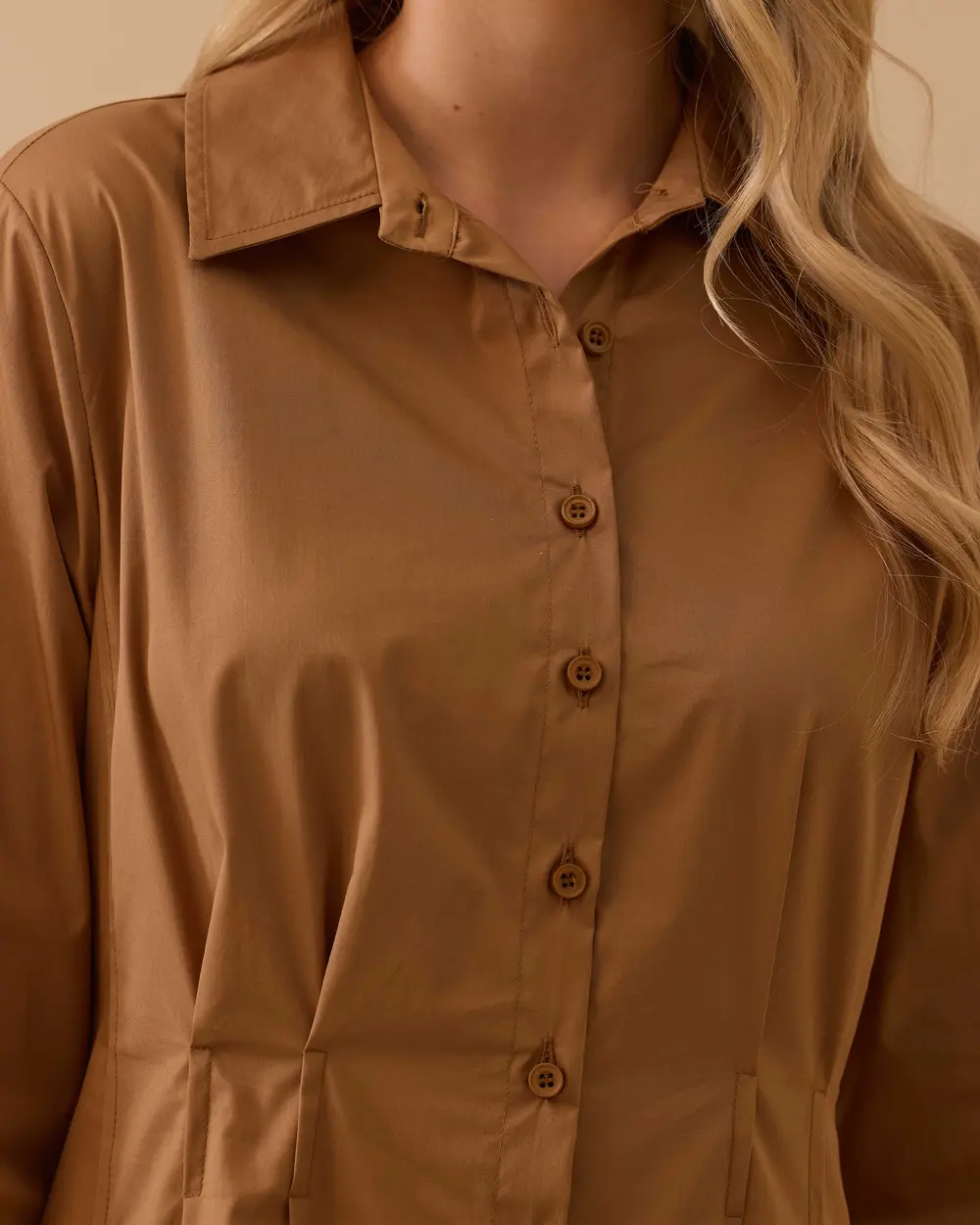 Pile Detaylı Cepli Elbise