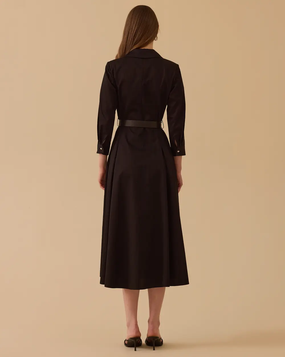 Kemerli Kruvaze Elbise