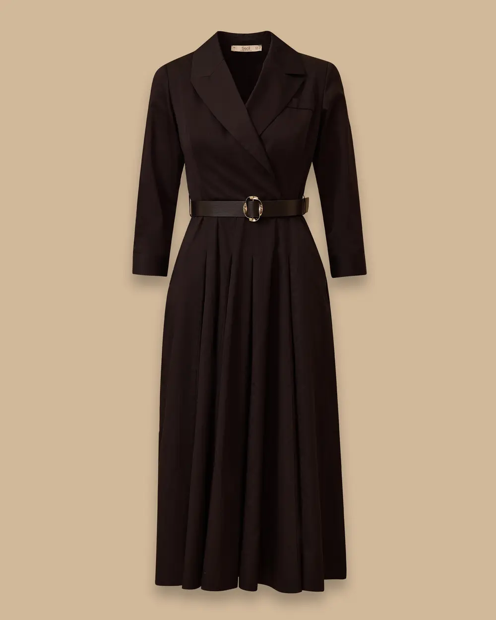 Kemerli Kruvaze Elbise