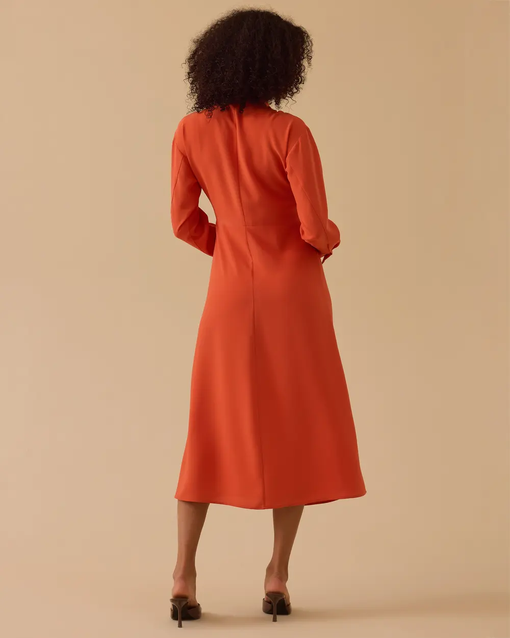 Gömlek Yaka Drapeli Elbise