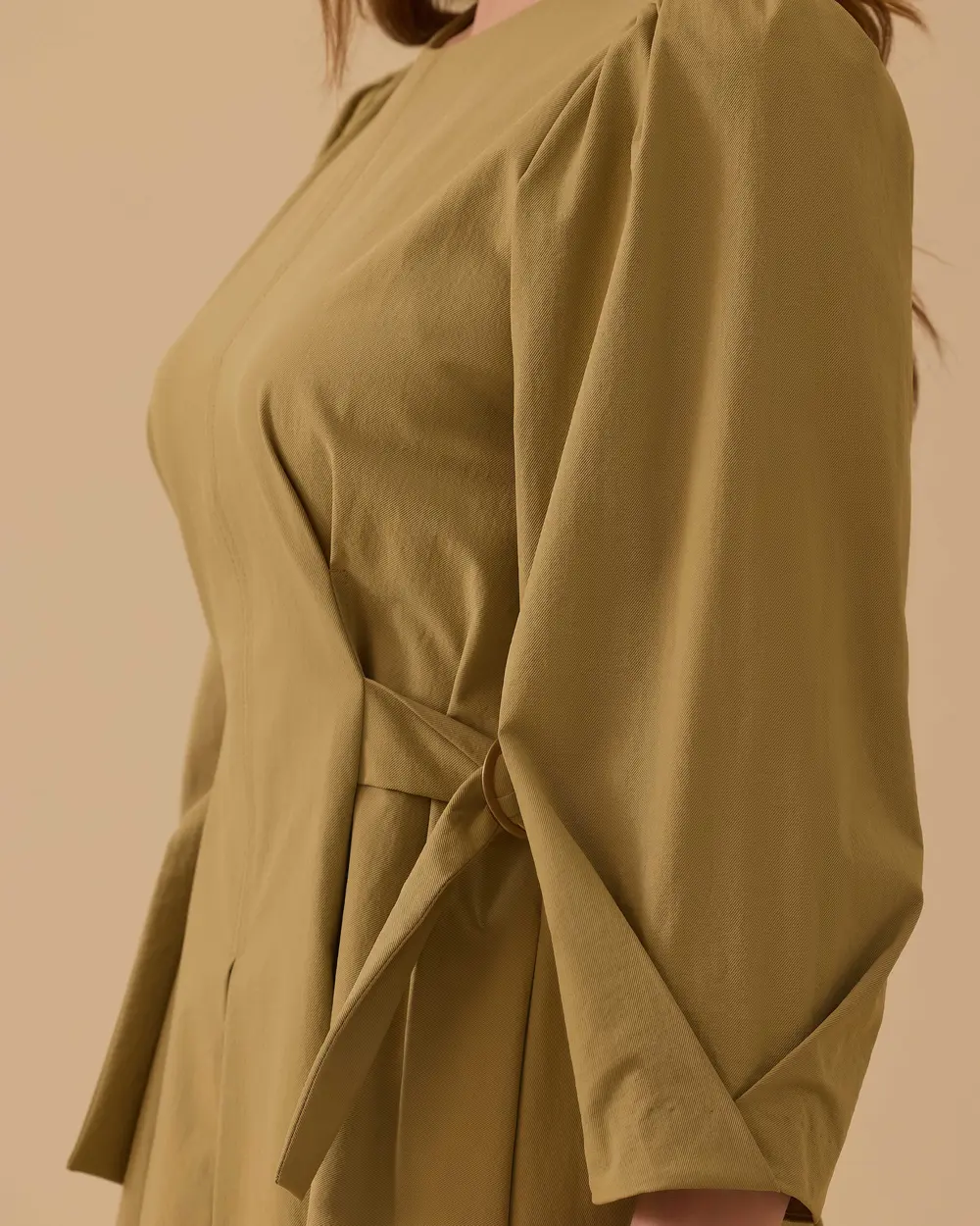 Bel Ayarlamalı Midi Elbise