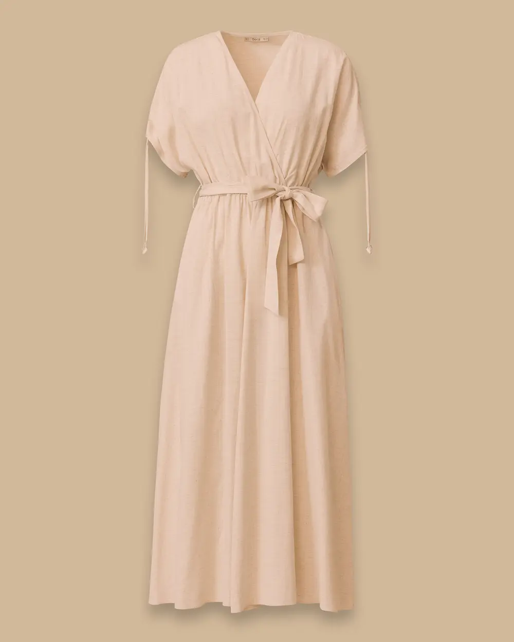 Double-breasted Neck Midi Dress