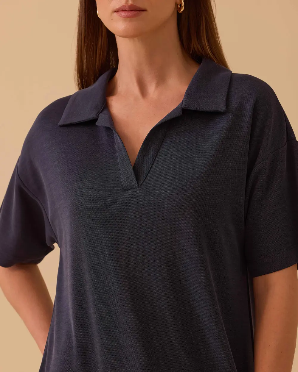 Polo Yaka Kısa Kollu Basic Elbise