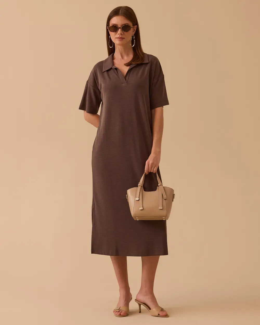 Polo Yaka Kısa Kollu Basic Elbise