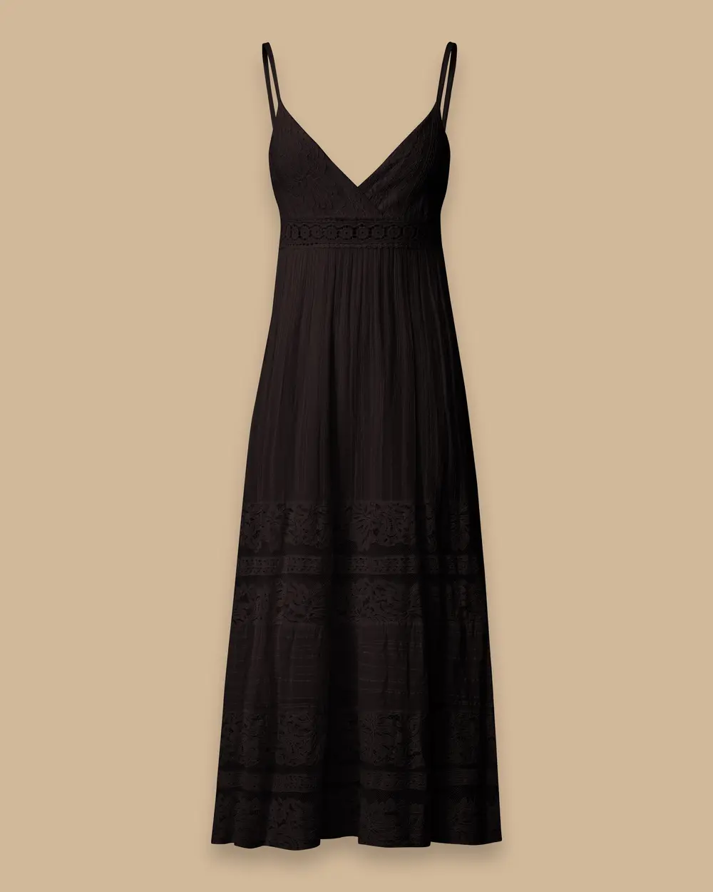 Lace Detailed Dress with Straps