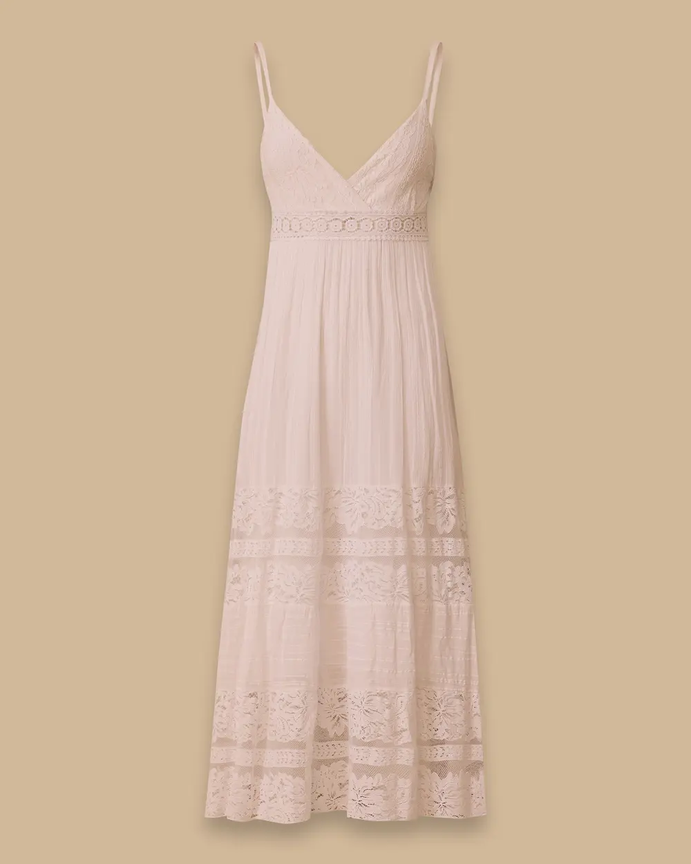 Lace Detailed Dress with Straps