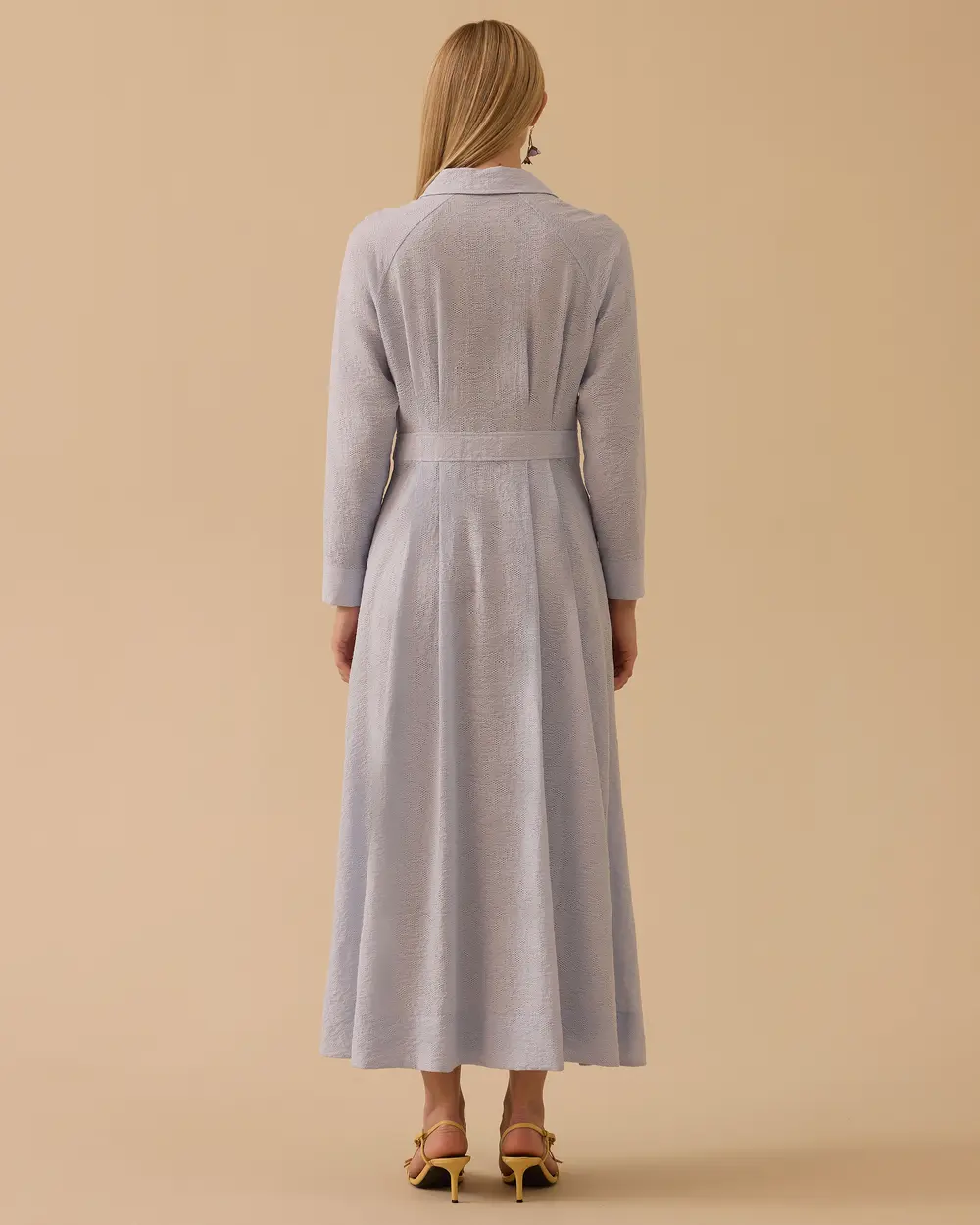 Desenli Pileli Elbise