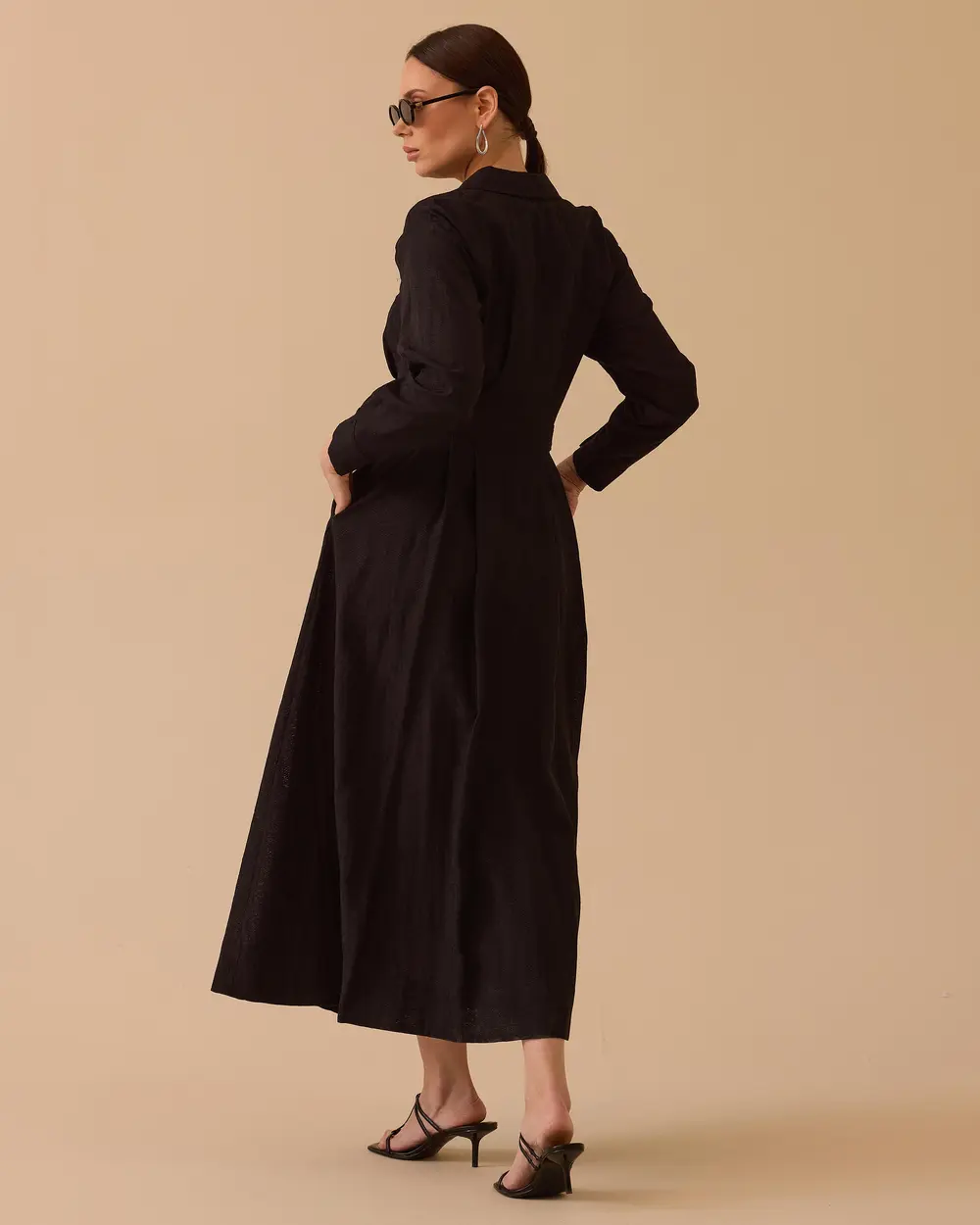 Patterned Pleated Dress