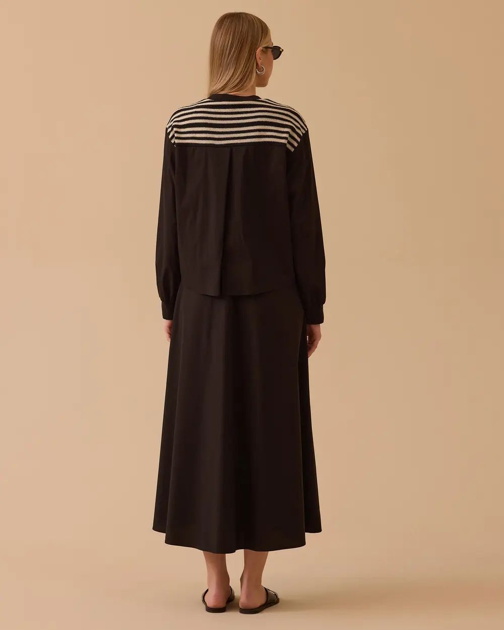 Striped Layered Pocket Dress