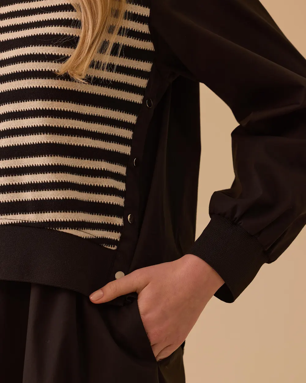 Striped Layered Pocket Dress