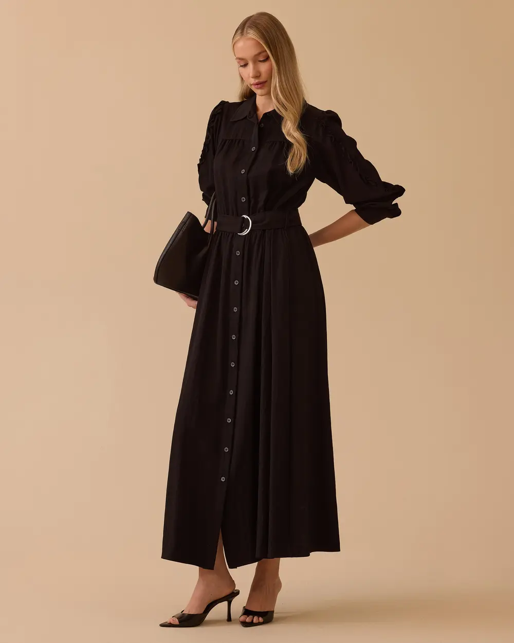 Frill Detailed Belted Dress