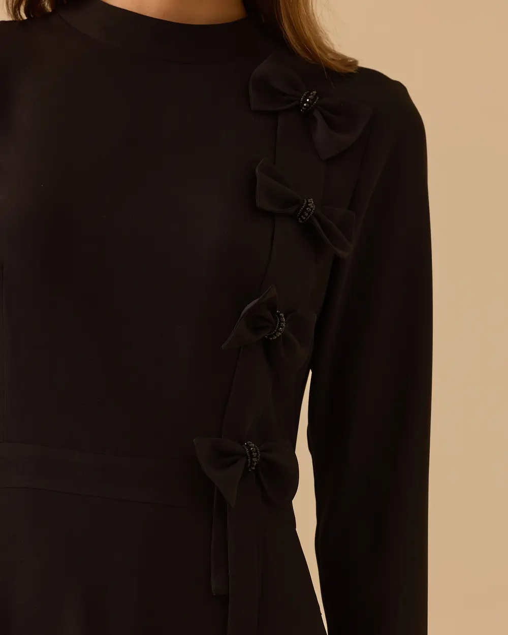 Long Dress with Bow Detail