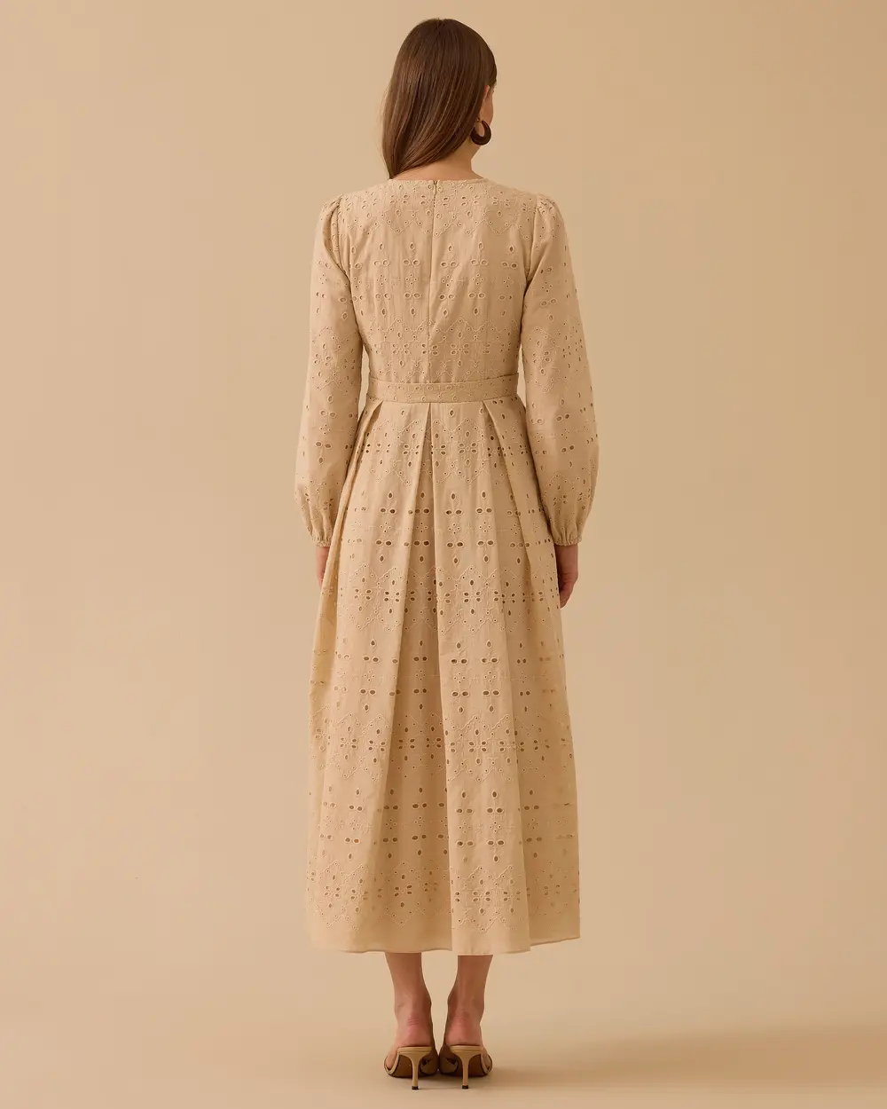 Midi Dress with Floral Accents