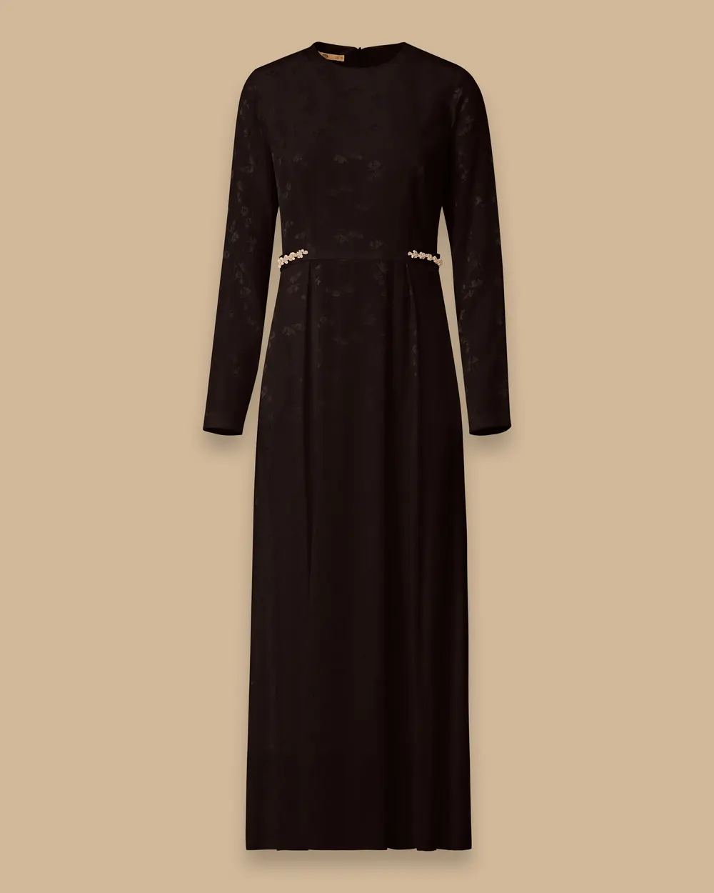 Flared Midi Dress with Waist Detail