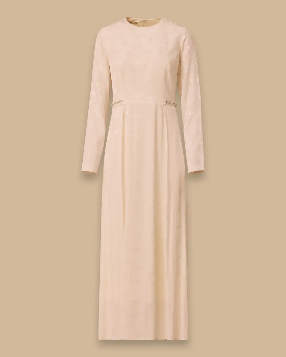 Flared Midi Dress with Waist Detail