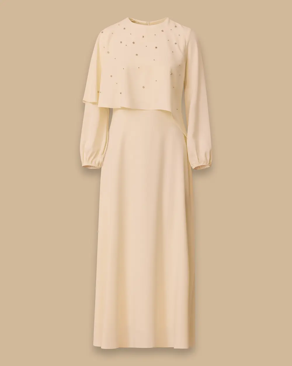 Long Sleeve Stone Detailed Dress