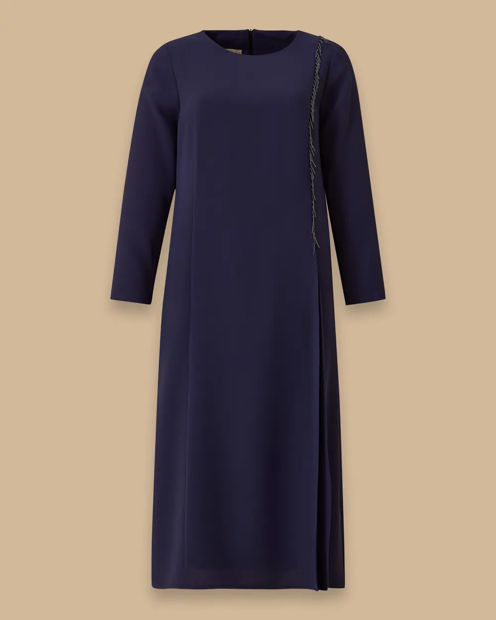Plus Size Bead Detailed Midi Dress